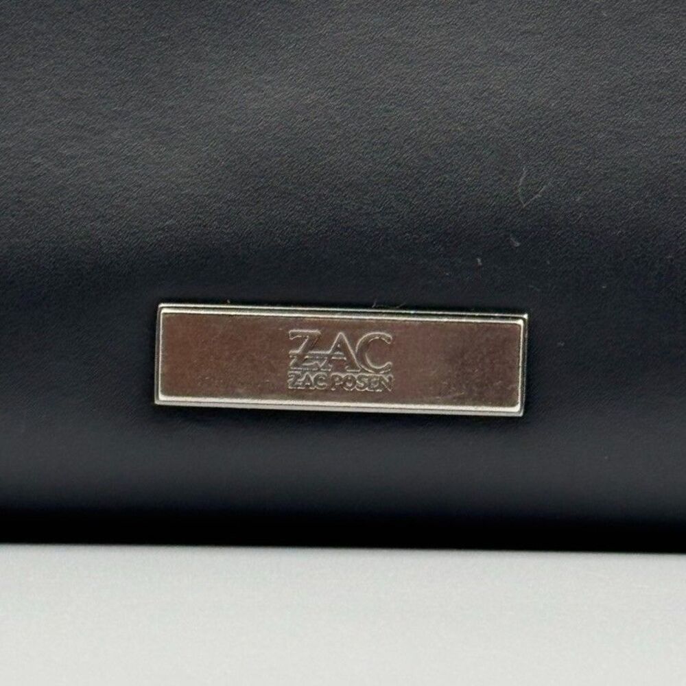 Zac Posen Top Handle Shoulder Strap Eartha Concrete Purse Bag Back Slit Pocket - Picture 11 of 13